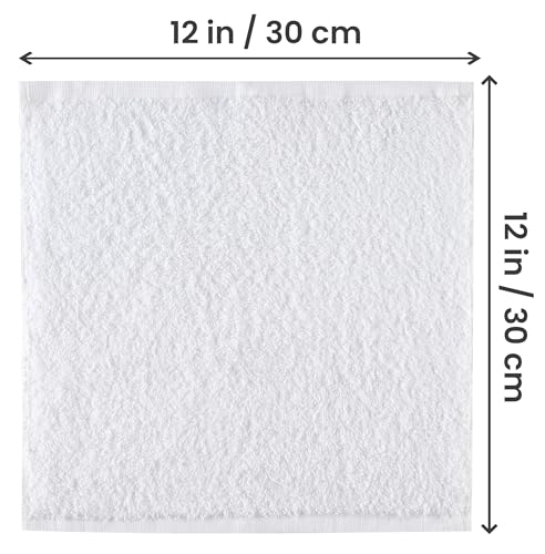 Utopia Towels 100% Ring Spun Cotton Premium Quality Flannel Face Cloths for Adults & Kids (24 Pack, White)
| Utopia Tow