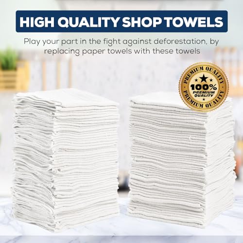 Simpli-Magic 79100 Shop Towels - 14"x12" - Basic White - 50 Count - Premium Quality for Home Repair and Maintenance
| S