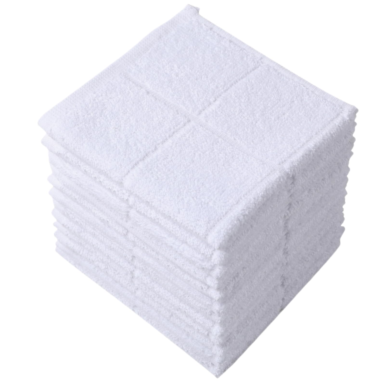 Glynniss Highly Absorbent Dish Rags for Washing Dishes, White (11 x 11 Inches, 12 Pcs) Amazon-developed Certification
Gl