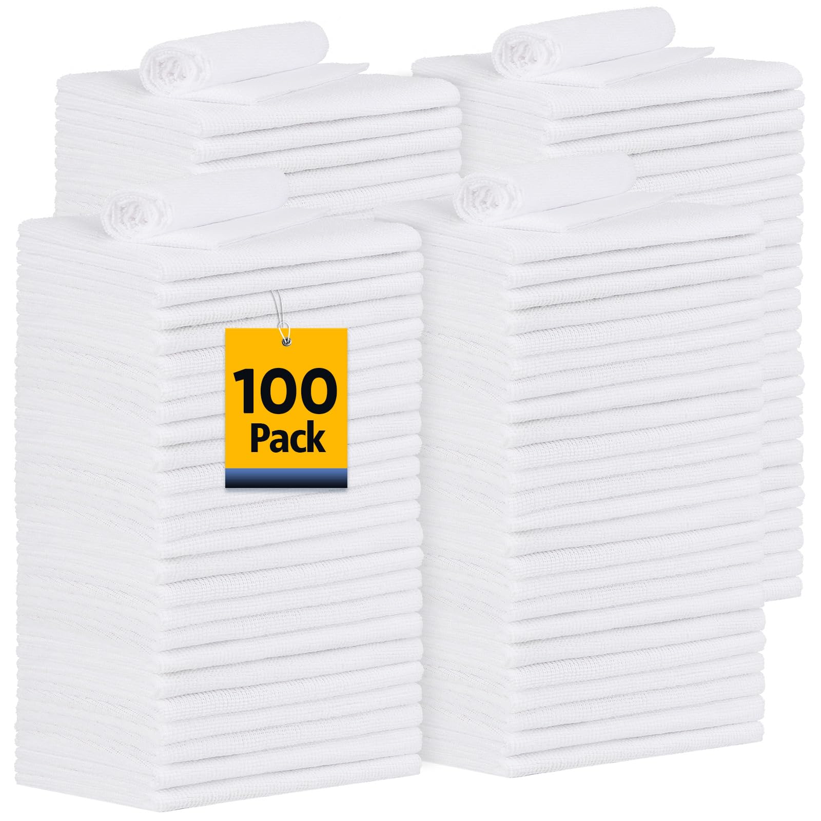 Shop Towels, 100 Pack Commercial Grade Work Rags for Car Cleaning Microfiber Towels Amazon-developed Certification (Auto