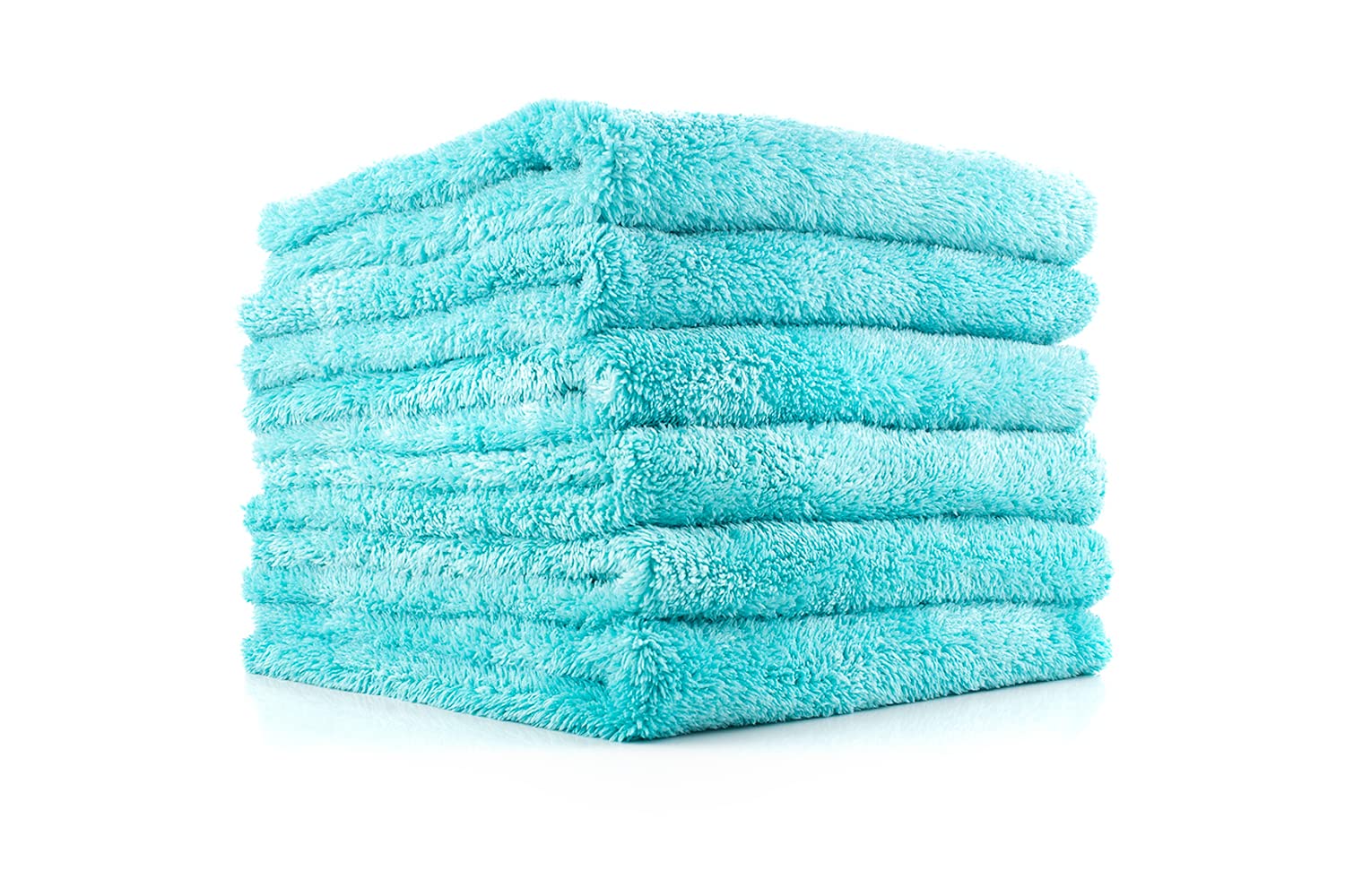 The Rag Company Eagle Edgeless 450 Professional Microfiber Detailing Buffing Polishing Drying Towels for Cars Teal Blue