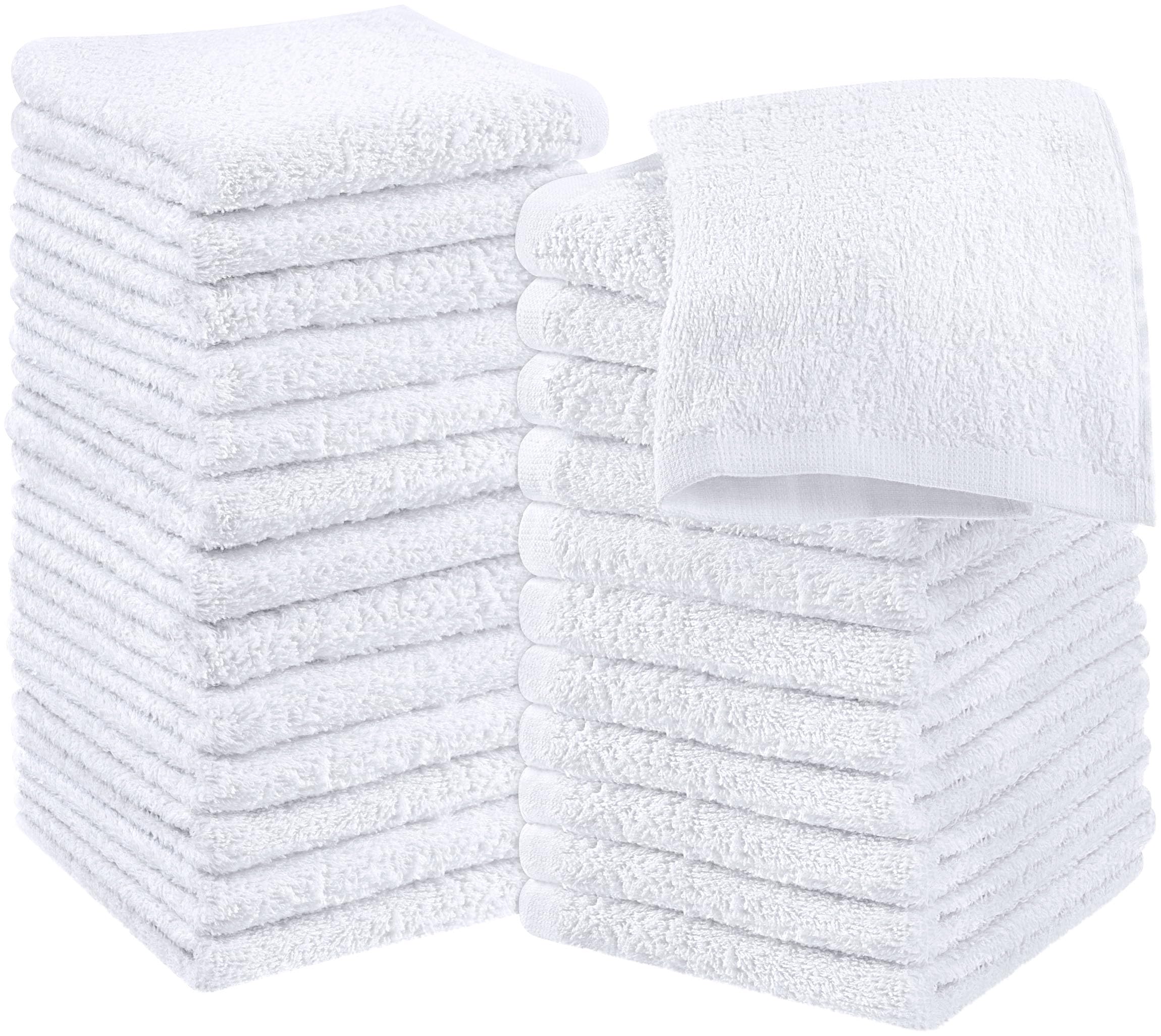 Utopia Towels 100% Ring Spun Cotton Premium Quality Flannel Face Cloths for Adults & Kids (24 Pack, White)
| Utopia Tow