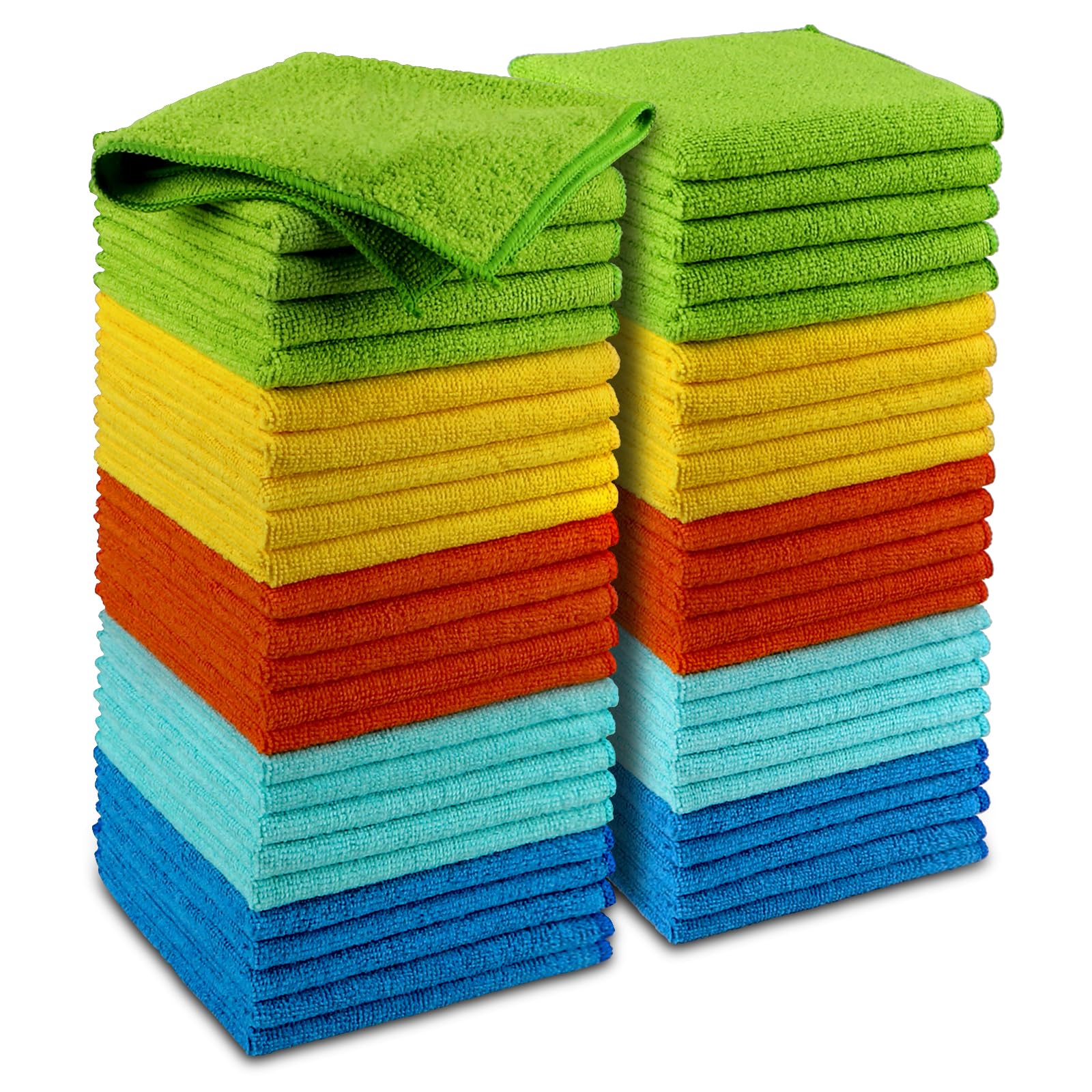 AIDEA Microfiber Cleaning Cloth for Cars, SUVs, House, Kitchen, Window, Premium Wash Cloths, 12x12", 50PK [Amazon-develo