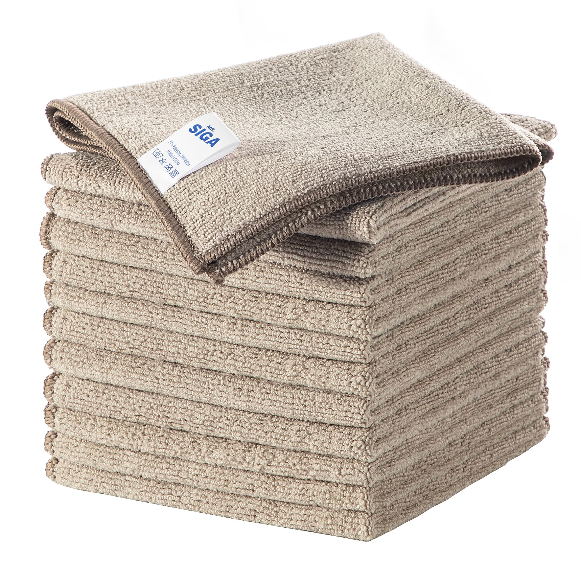 MR.SIGA Streak Free Cleaning Rags for All-Purpose Surface, Pack of 12
| MR.SIGA Microfiber Towels, Wheat Color, 32 x 32